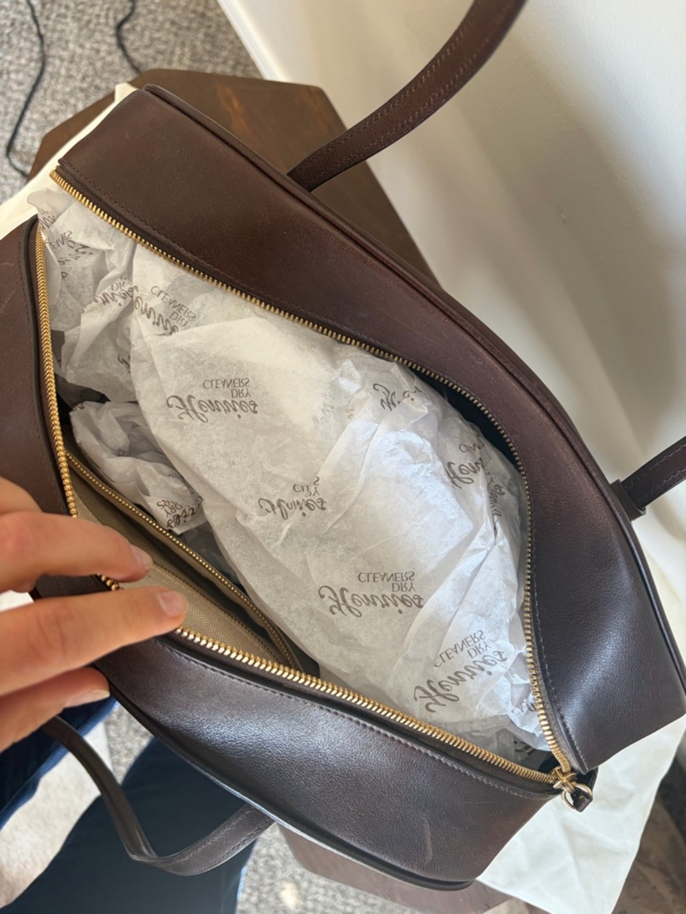 Liffner Bowling Bag in Dark Brown - Picture 9 of 14